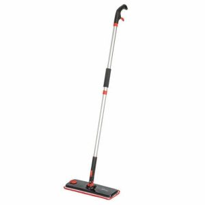 Швабра с распылителем Pioneer 35х10 см, 235 мл, ручка 118 см, цвет чёрный с красным