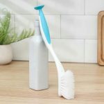 Щетка для посуды на присоске BranQ «Софтэль», цвет белый-бирюзовый