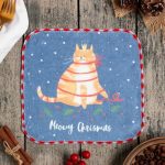 Новогодняя салфетка для уборки Merry Christmas, 20х20 см, п/э