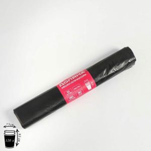 Мешки для мусора Доляна «Экстра», 120 л, 75x93 см, 30 мкм, ПВД, 10 шт, цвет черный