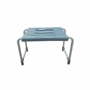 Стул для ванной 36х26 см, цвет серый, каркас алюминий