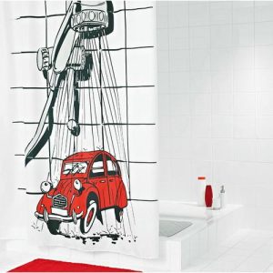 Штора для ванных комнат 2CV, цвет красный