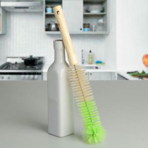 Ёршик для посуды Доляна, 29x5x5 см, деревянная ручка, цвет МИКС