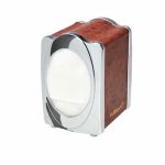 Диспенсер для бумажных салфеток 14 х 9,3 см, цвет хром/красное дерево