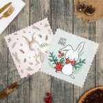 Набор салфеток Доляна Happy xmas 20х20 см-2 шт, микрофибра