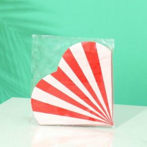 Салфетка Сердце 12шт/уп Полосы