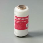 Нить кручёная 2-х прядная ПП Доляна, d=1,3 мм, 200 м, цвет белый