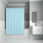 Штора для ванной комнаты IDDIS PE, 200х180 см, голубой