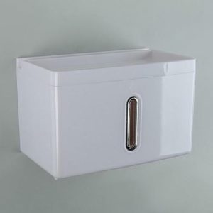 Диспенсер бумажных полотенец в листах 22x13,5x14,5 см, пластик, цвет белый