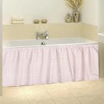 Штора для ванной Этель Клетка 160х48 см, 80% хл, 20% пэ