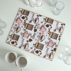 Коврик для сушки посуды Доляна «Кофе», 30x40 см, микрофибра