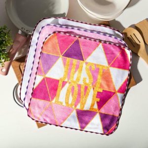 Набор салфеток для уборки Just Love 30х30 -3шт, микрофибра, п/э 200гр/м2