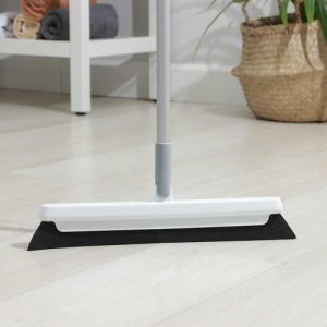 Водосгон для пола Raccoon, полипропиленовый поворотный сгон 37 см, черенок из нержавеющей стали, 2х секционный 90 см