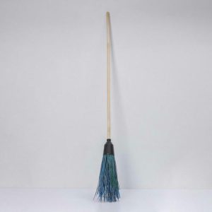 Метла полипропиленовая, наборная, с черенком, 4 кольца, цвет МИКС (Круглая)