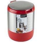 Мусорное ведро с крышкой круглое 3 л, цвет красный