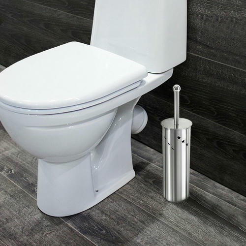 Ёршик для унитаза с подставкой «Звёзды», 9x10x40 см, цвет хром — изображение 2