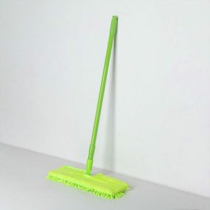 Швабра для мытья пола плоская Доляна, двусторонняя насадка микрофибра букли 40x14 см, телескопическая ручка 65-114 см, цвет МИКС