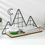 Полка Доляна «Лунные горы», 11,5x35x20 см, цвет чёрный