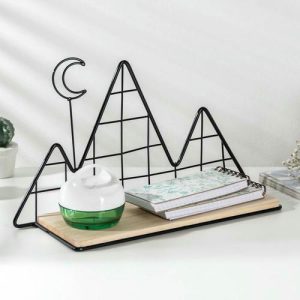 Полка Доляна «Лунные горы», 11,5x35x20 см, цвет чёрный