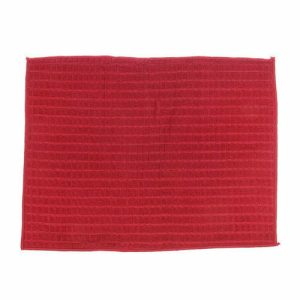 Коврик для сушки посуды Доляна, 30x40 см, микрофибра, цвет красный