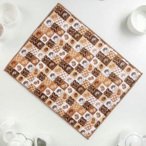 Салфетка для сушки посуды Доляна «Кофе», 38x50 см, микрофибра