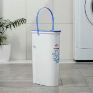 Контейнер для стирального порошка 5 л, цвет бело-синий