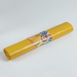 Мешки для раздельного сбора мусора, 120 л, 70x108 см, 10 шт, ПВД, 40 мкм, для картона, цвет жёлтый