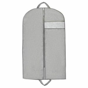 Чехол для одежды с окном 100x60 см, спанбонд, цвет серый