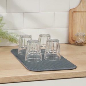 Коврик для сушки посуды Доляна «Стиль», 46x23 см, микрофибра, цвет МИКС