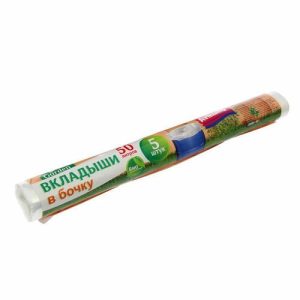 Мешки-вкладыши в бочку, 65x97 см, 50 л, 23 мкм, 5 шт, цвет прозрачный