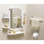 Комплект навесных аксессуаров для ванной и туалета, 7 предметов, цвет розовый