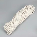 Канат х/б, d=6 мм, 20 м, моток, цвет белый