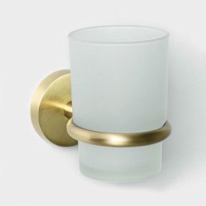 Стакан стеклянный матовый с держателем Штольц St_lz bacic, серия Bronze
