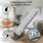Насадка для набора для уборки Raccoon ПВА, 26,5x5x5 см, цвет серый