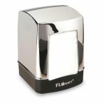 Диспенсер вертикальный для бумажных салфеток, размер салфеток 14 х 9,3 см, цвет хром/чёрный