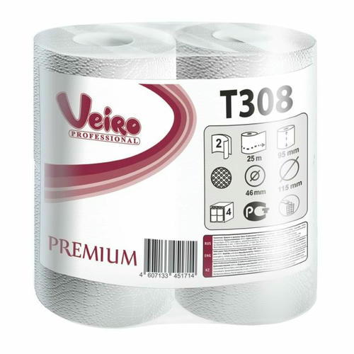 Туалетная бумага Veiro Professional Premium, 25 м (200 листов)