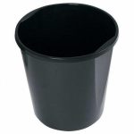 Корзина для бумаг и мусора 19 литров, Сalligrata Доступный офис, пластик, сплошная, черная