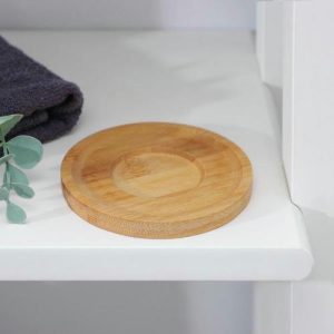 Мыльница бамбуковая, 0,9x9,5x9,5 см