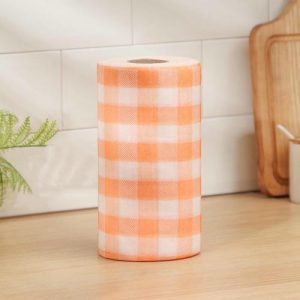 Салфетки универсальные HOUSE LUX, 22x23 см, спанлейс, 100 шт в рулоне, цветные