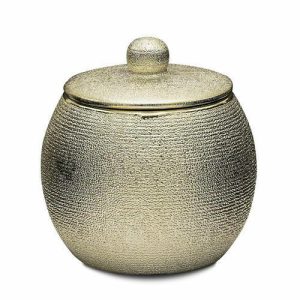 Банка для ватных дисков Lucida, цвет золотой