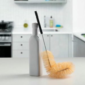 Ёршик баночный, 12x10x26 см, синтетическая щетина, цвет МИКС