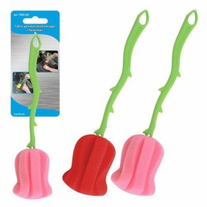 Губка для высокой посуды «Тюльпан», 25,5 см, МИКС