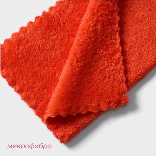 Салфетка микрофибра супервпитывающая Доляна, 30x30 см, цвет МИКС — изображение 2