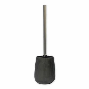 Ёрш SOUL для туалета, керамика, чёрный