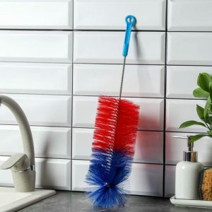 Ёршик для посуды двухцветный широкий Доляна, 47x10 см, цвет МИКС