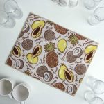 Коврик для сушки посуды Доляна «Фрукты», 30x40 см, микрофибра