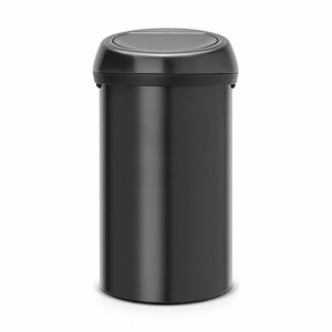 Мусорное ведро Brabantia Touch Bin, система Soft Touch, цвет чёрный матовый, 60 л