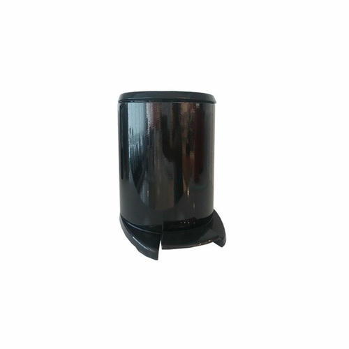 Мусорное ведро 6 л, система плавного опускания крышки, цвет черный