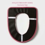 Чехол на сиденье для унитаза на липучках Доляна «Универсал», 35x43 см, цвет МИКС