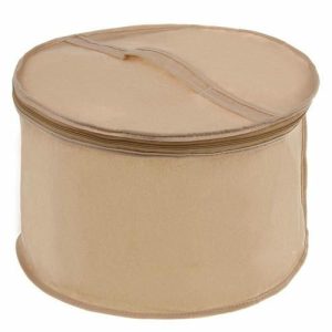 Тубус для головных уборов 33x33x20 см, цвет бежевый